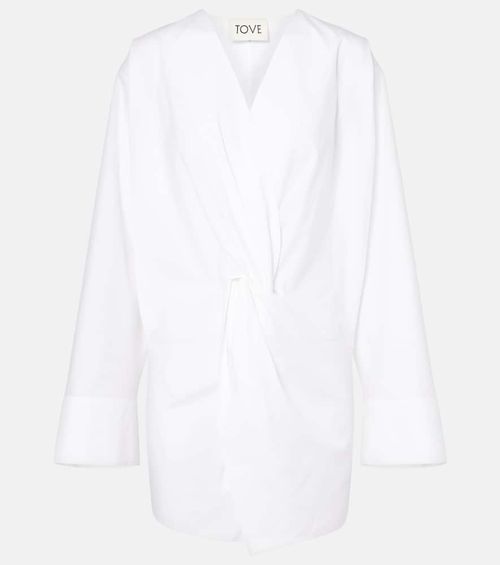 Destry gathered cotton poplin top