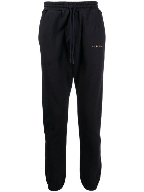 Logo-print cotton track pants - Black
