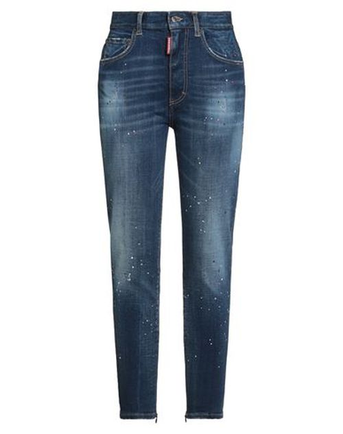 Woman Jeans Blue Size 2 Cotton, Elastane, Calfskin