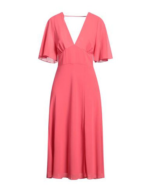 Woman Midi dress Coral Size 2 Polyester