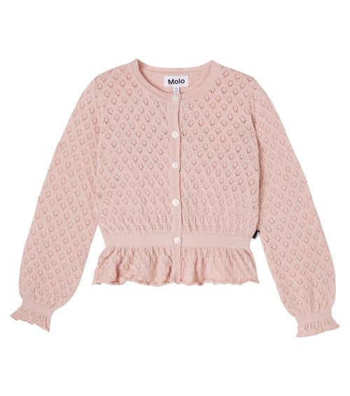 Pointelle cotton cardigan