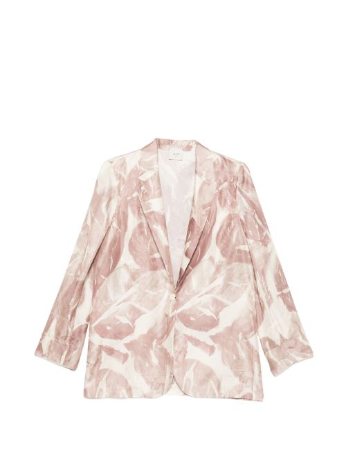 Printed single-breasted jacket