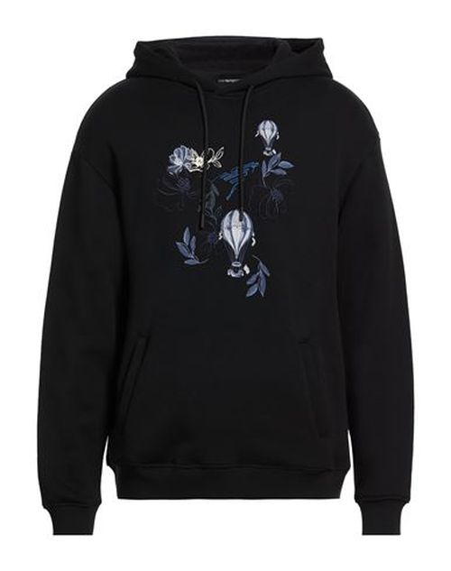 Man Sweatshirt Black Size M Cotton