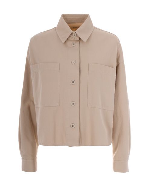 Beige Relaxed Solid Shirt