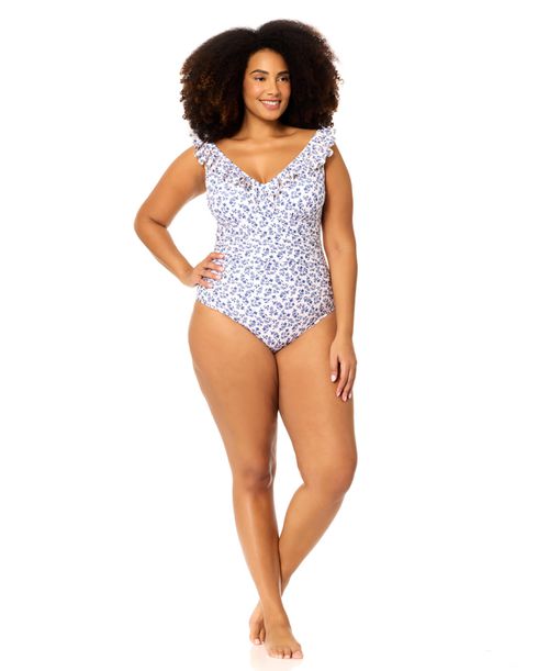 Plus Size Andressa One-Piece Swimsuit - Slate Blue