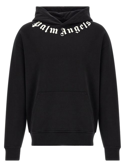 Logo-Printed Hoodie — Black