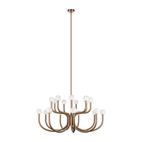 Aged Gold Brass Chandelier from the Joelle Collection