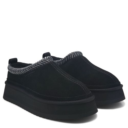 Women's Burree Platform Slipper Shoes (Black)