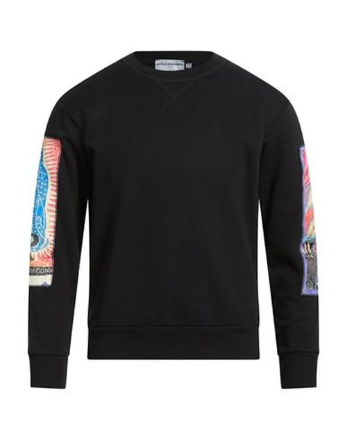 Man Sweatshirt Black Size M Cotton