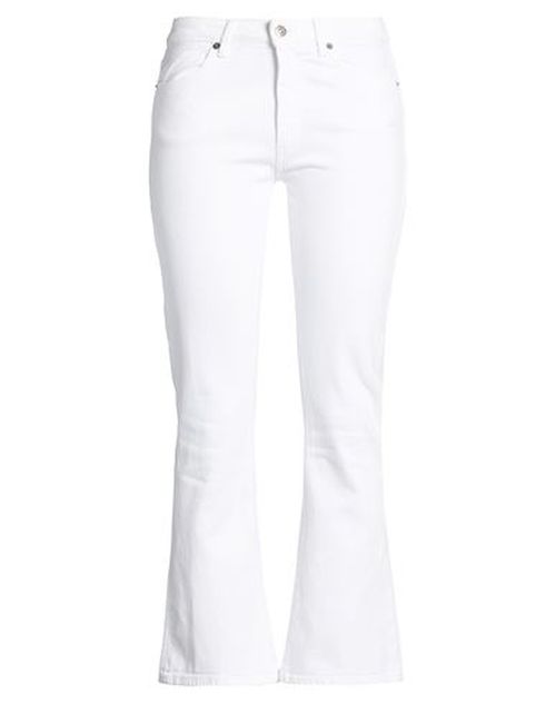 Woman Jeans White Size 27 Cotton, Elastane