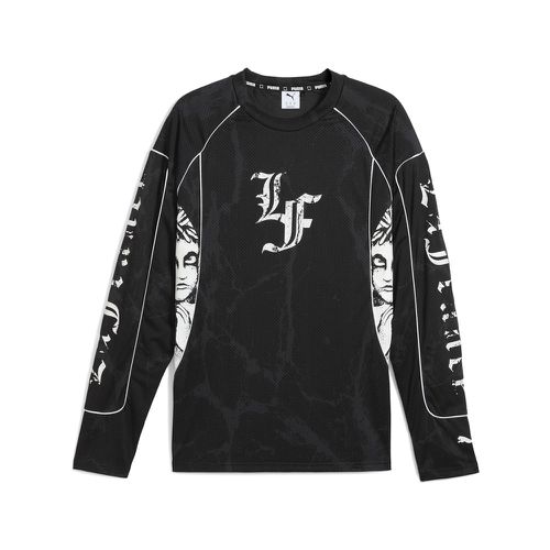 X LAFRANCE Hoops Written In Chrome Crew Neck Long Sleeve Pullover Shirt