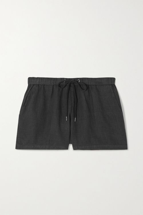 Linen Shorts - Navy - 0