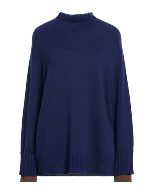 Woman Turtleneck Blue Size 10 Wool, Cashmere