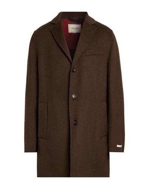 Paltò Man Coat Dark brown Size 42 Wool, Nylon