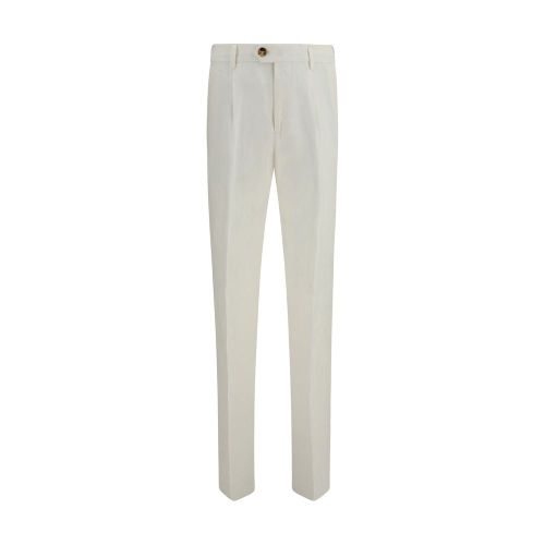Linen Tailored Trousers — White