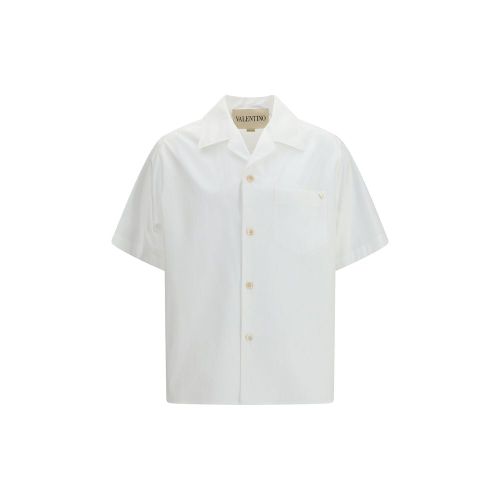 Cotton Poplin Bowling Shirt — White