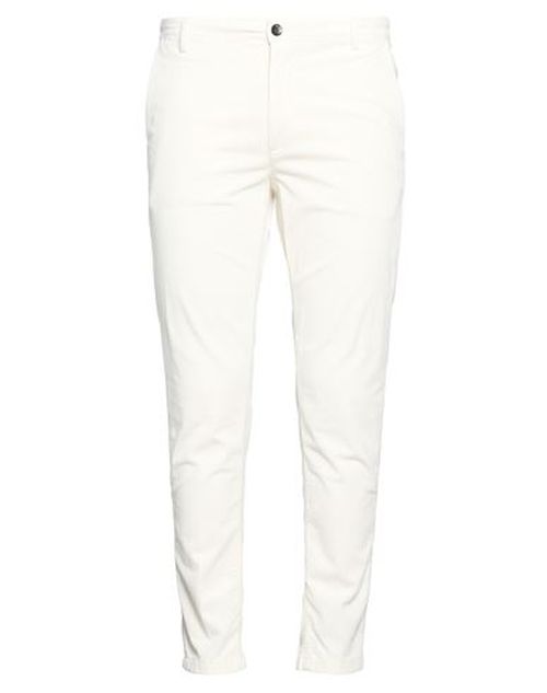 Man Pants White Size 28 Cotton, Lyocell, Elastane