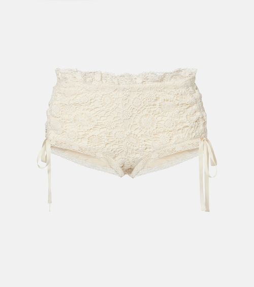 Yeliz crochet cotton micro shorts