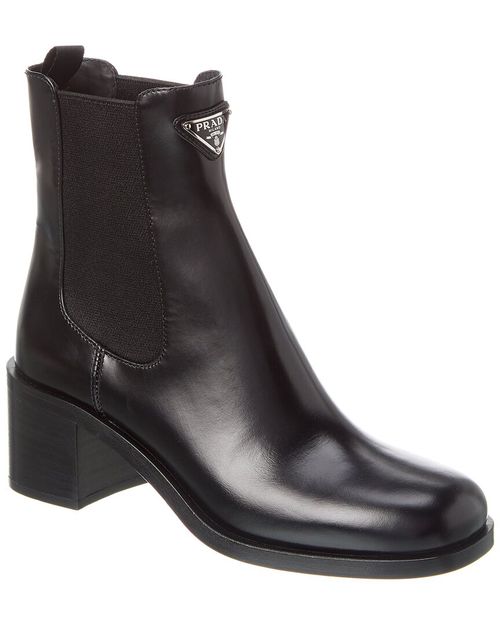 Brushed Leather Bootie