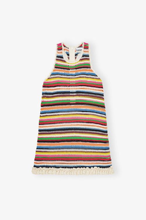 Multicolor Crochet Halterneck Dress