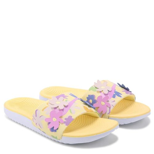 Kids' Kawa Slide Sandal Little/Big Kid Sandals (Yellow Floral)
