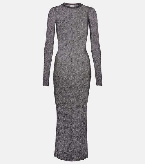 Fanelie knitted lamé maxi dress