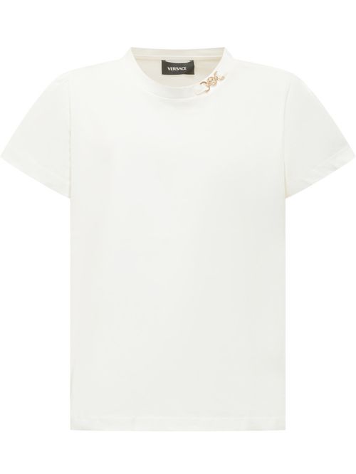 Kids White Solid T-Shirt
