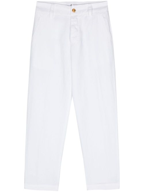 Twill tapered trousers - White