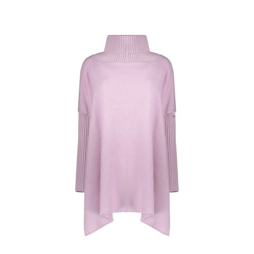 Virgin Wool Ribbed Tunic — Purple