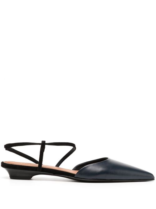 Slingback leather sandals - Blue