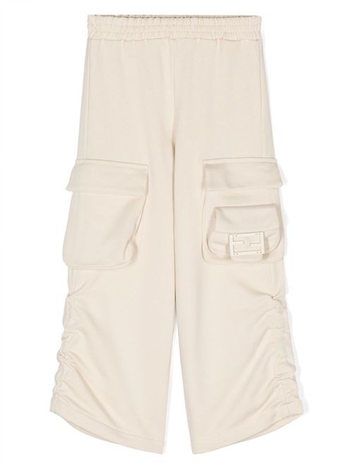 Tonal logo-plaque cargo trousers - Neutrals