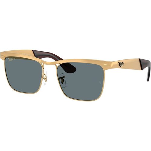 Ray - Ban Unisex Ray - Ban RB3875 WAYFARER DELUXE 92763R Sunglasses Metal Gold Blue Squared Polarized