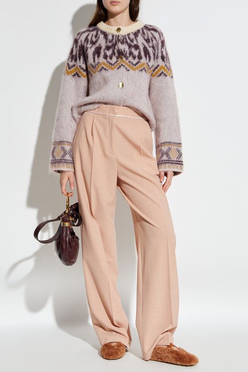 Creased Trousers, Women's, Pink