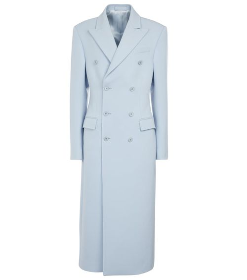 Double-breasted wool coat