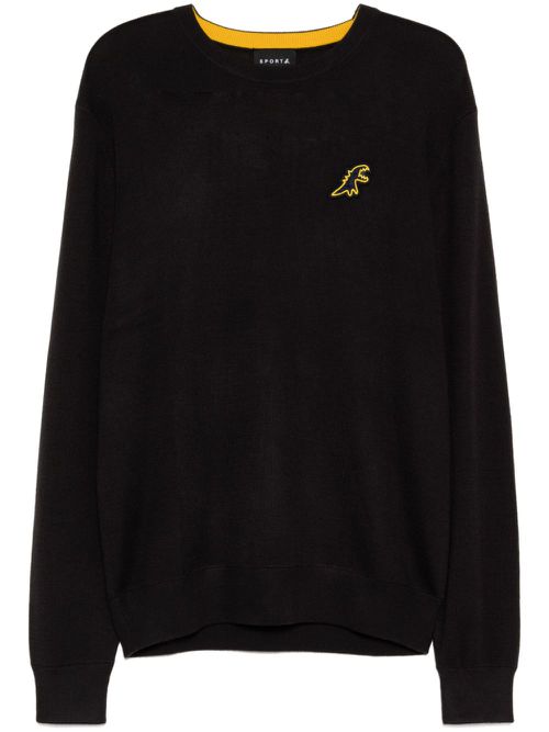Badge pullover jumper - Black