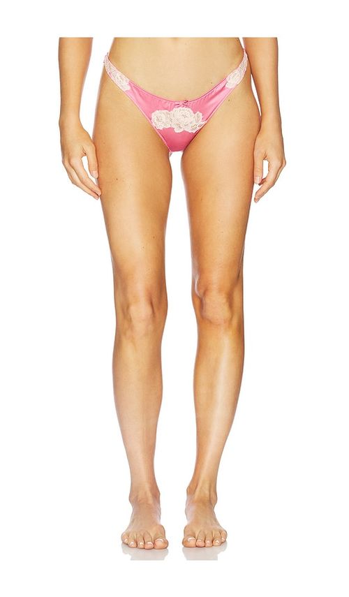 Fleur du mal Juliet Lace Thong in Pink. - 5 also , 2