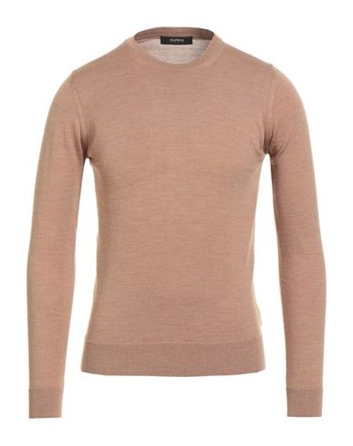 Man Sweater Camel Size 36 Merino Wool