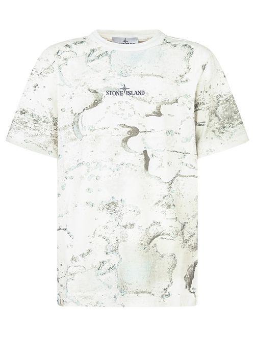 Kids White Abstract T-Shirt