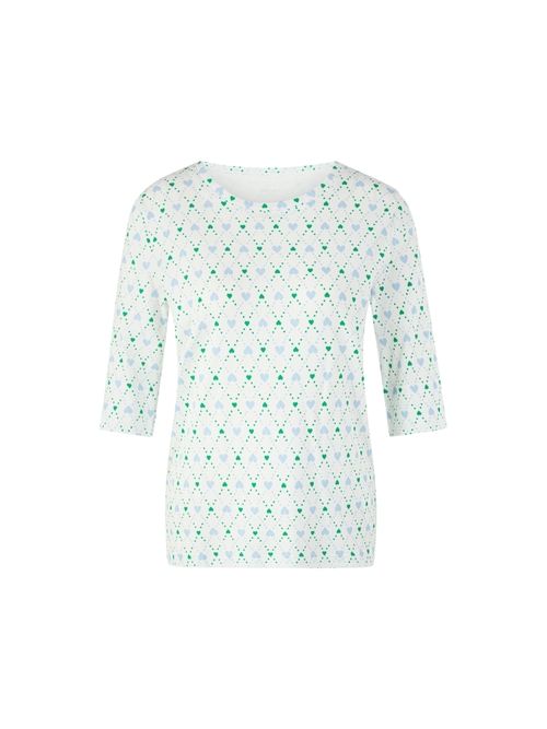 Marc Cain Shirt with heart print, white, 34 N
