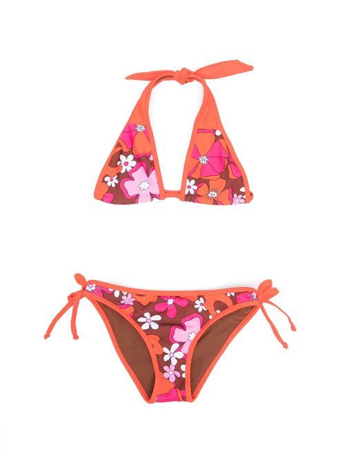 Floral-print bikini set - Red