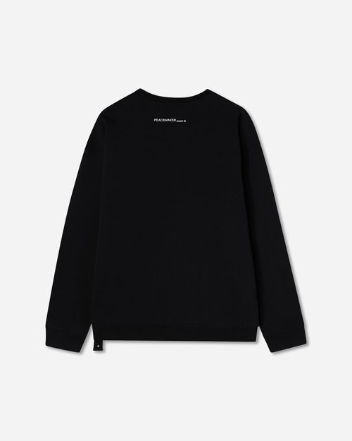 Men s Bird Loose Fit Crewneck Sweatshirt Black