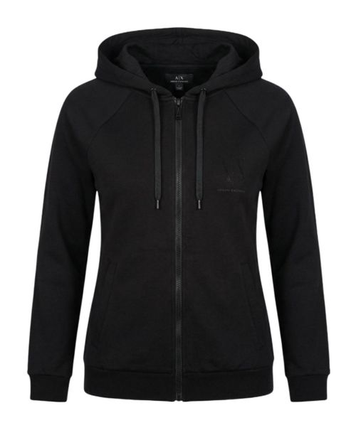 Rhinestone-embellished zip-up hoodie