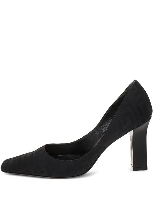 Monogram Canvas Pumps - Black