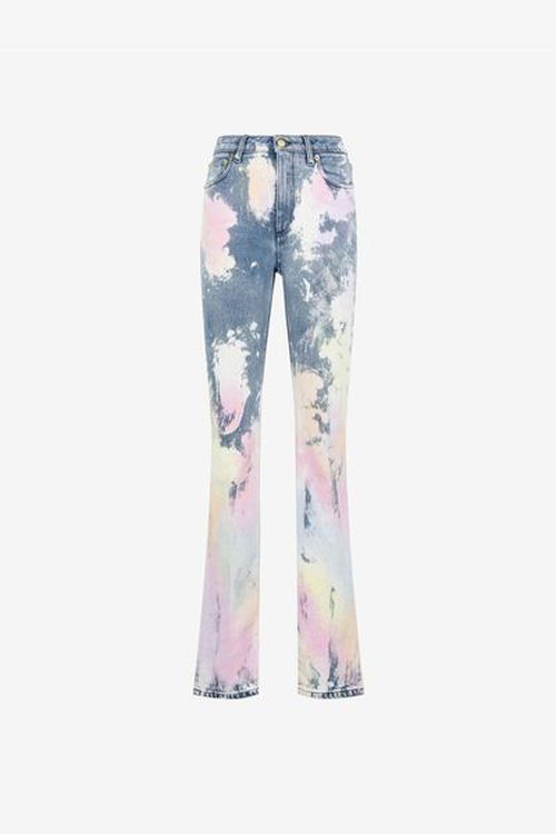 Roberto Cavalli Acid-Wash Flared Jeans