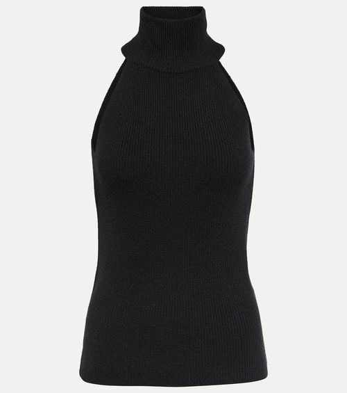 Freya turtleneck cashmere tank top