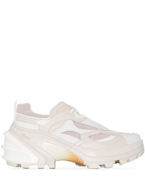 Two-tone low-top sneakers - White