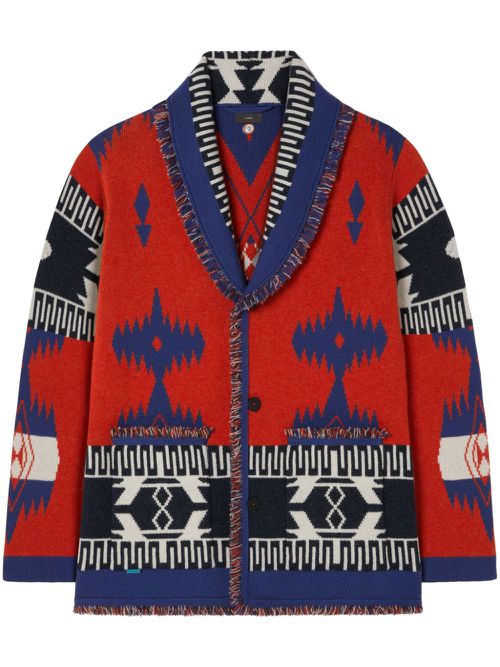Icon Jacquard cardigan - Red