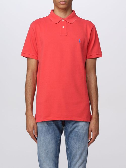 Polo Shirt Men color Red