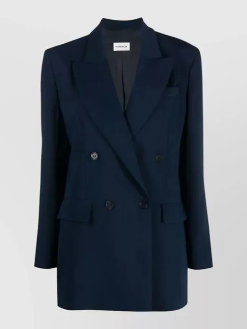 Parosh - double breasted jacket notch lapels button