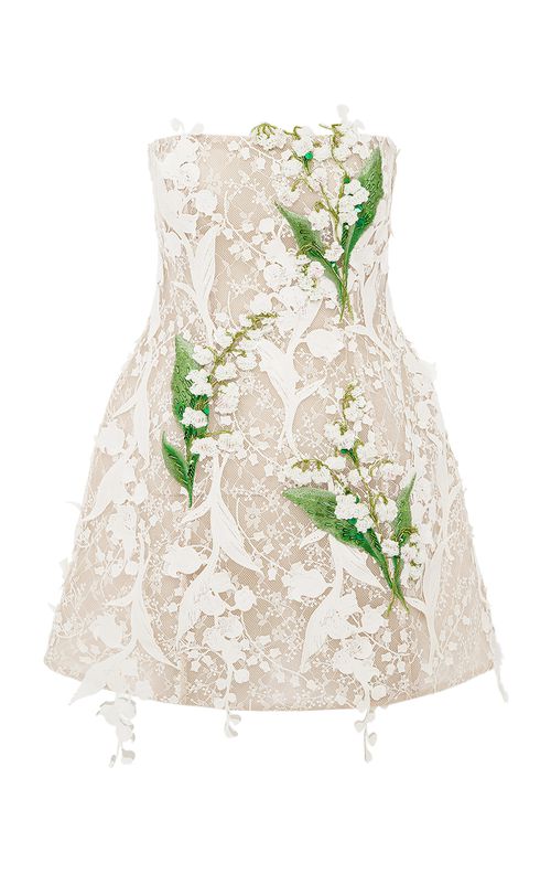 Roselle Embellished Lace Mini Dress - Moda Operandi